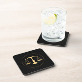 Dessous-de-verre Logo de l'avocat Beverage Coaster (Côté Droit)