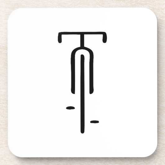 Dessous-de-verre Logo de vélo minimum Rétro, Cyclisme et Louveur de (Devant)