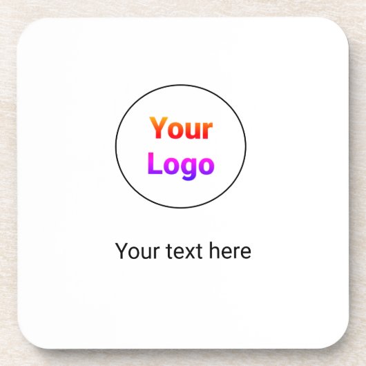 Dessous-de-verre Logo personnalisé simple et élégant ici société (Devant)