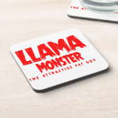 Dessous-de-verre Logo rouge Llama Monster (Côté gauche)