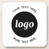 Dessous-de-verre Logo Simple Avec Entreprise Texte (Devant)