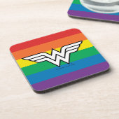Dessous-de-verre Logo Wonder Woman Rainbow (Côté gauche)