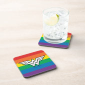 Dessous-de-verre Logo Wonder Woman Rainbow (Côté Droit)