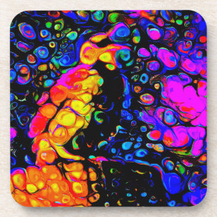 Dessous-de-verre L'Oiseau Solitaire 4 : Style Art Liquide