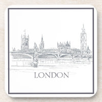 London Bridge Big Ben et Iconic Skyline Sketch Be