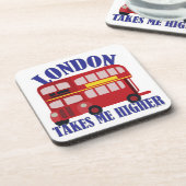 Dessous-de-verre Londres M'Amuse Plus Haut Slogan Art (Côté gauche)