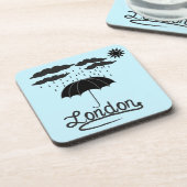 Dessous-de-verre Londres | sous un parapluie (Côté gauche)