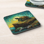 Dessous-de-verre Lonely Turtle pense à vous nom (Côté gauche)