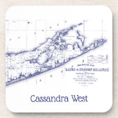 Dessous-de-verre Long Island The Hamptons Map VC (Devant)