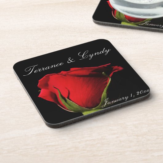 Dessous-de-verre Long Stemmed Red Rose Personal (Côté gauche)