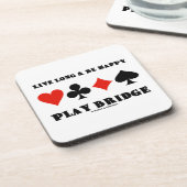 Dessous-de-verre Long vivant et soit pont heureux de jeu (quatre (Côté gauche)