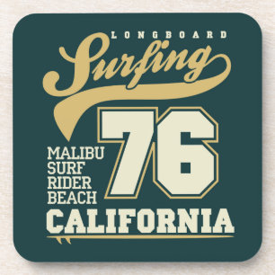 Dessous-de-verre Longboard surfant   la Californie 76