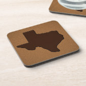 Dessous-de-verre Look Cuir Brown Texas (Côté gauche)