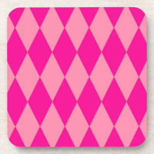 Dessous-de-verre Losanges Damier Rose Clair et Foncé Harlequin