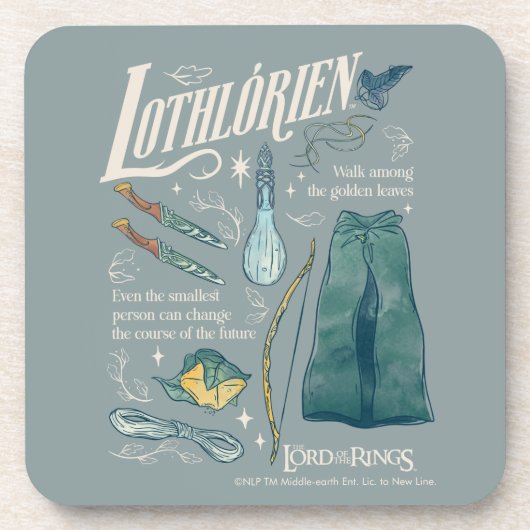 Dessous-de-verre LOTHLORIEN™ Collage graphique aquarelle (Devant)