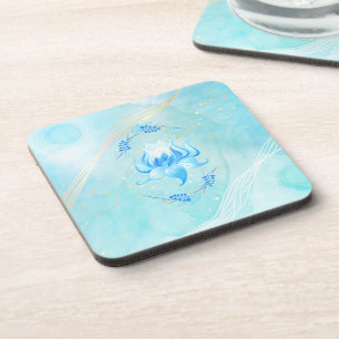 Dessous-de-verre Lotus de Lumière d'Azur – Œuvre d'art florale calm