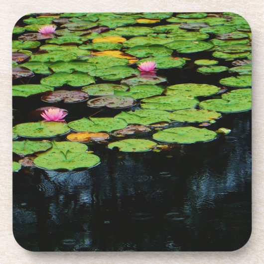 Dessous-de-verre lotus rose noir (Devant)