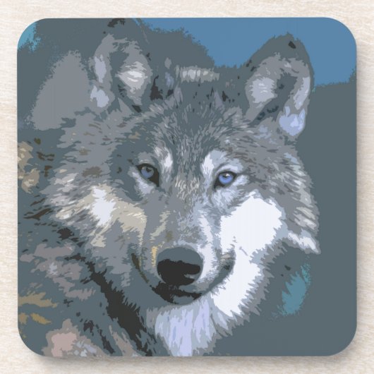 Dessous-de-verre Loup 032 (Devant)