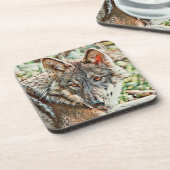 Dessous-de-verre loup cinglé (Côté gauche)