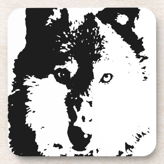 Dessous-de-verre Loup d'art pop (Devant)
