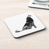 Dessous-de-verre Loup de Howling blanc noir (Côté gauche)