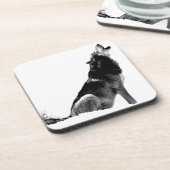 Dessous-de-verre Loup de Howling blanc noir (Côté gauche)