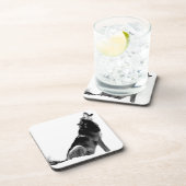 Dessous-de-verre Loup de Howling blanc noir (Côté Droit)