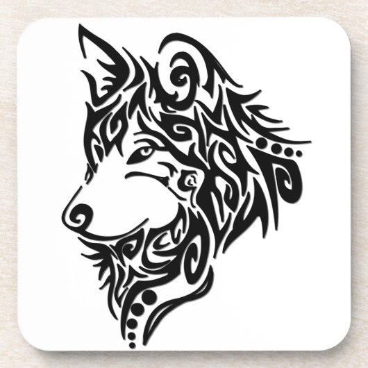 Dessous-de-verre Loup tribal (Devant)