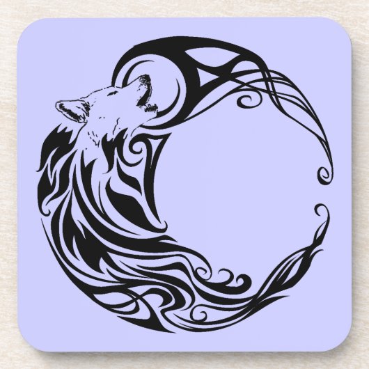Dessous-de-verre Loup tribal (Devant)