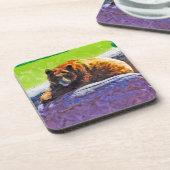 Dessous-de-verre L'ours noir américain au repos Impressionnisme Abs (Côté gauche)