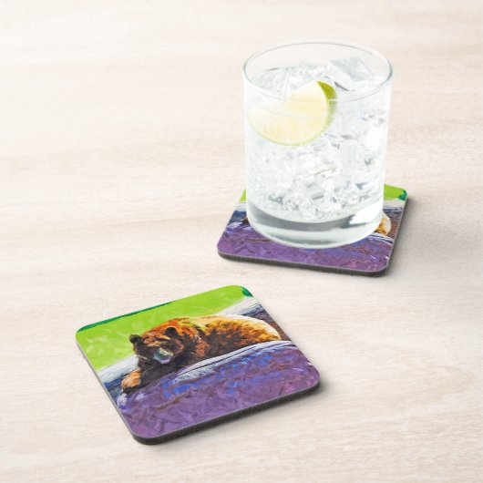 Dessous-de-verre L'ours noir américain au repos Impressionnisme Abs (Côté Droit)