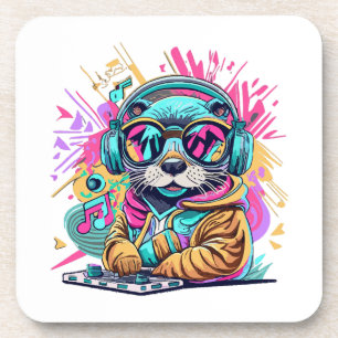 Dessous-de-verre loutre Dj ambiance 90