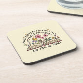 Dessous-de-verre Louveur de livres floraux (Côté gauche)