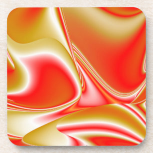 Dessous-de-verre Love and Gold Abstrait 3D Rainbowart