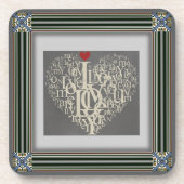 Dessous-de-verre Love Beverage Coaster (Devant)
