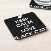 Dessous-de-verre Love Black Cats (Côté gauche)