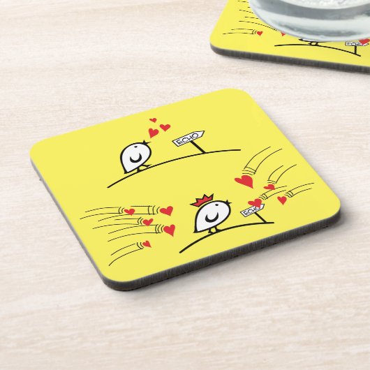 Dessous-de-verre LOVE ECHO - Comic Birds Tweetlercools 1 (Côté gauche)