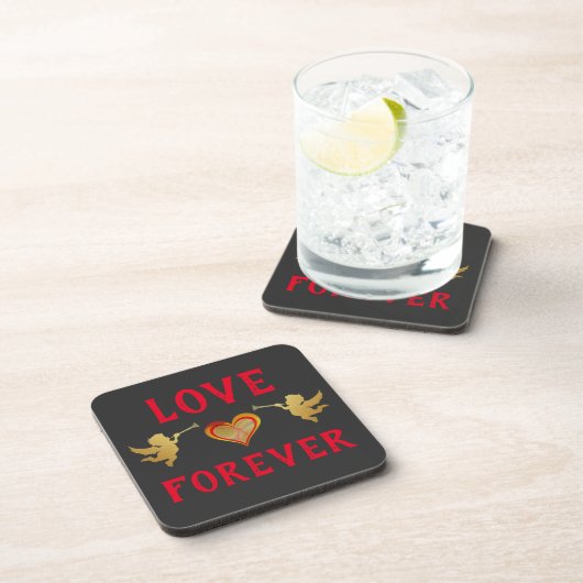 Dessous-de-verre Love Forever Beverage Coaster (Côté Droit)