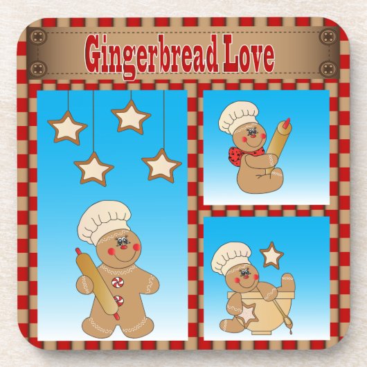 Dessous-de-verre Love Gingerbread Homme Bakers (Devant)