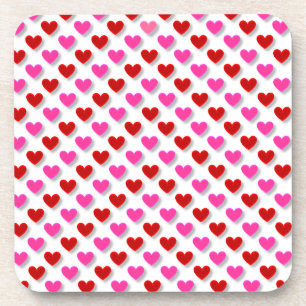 Dessous-de-verre Love Hearts Saint Valentin Motif