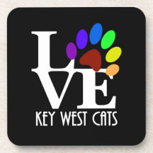 LOVE Key West Cats (texte blanc)