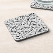 Dessous-de-verre LOVE - Multi Language - Personnalisable Internatio (Côté gauche)