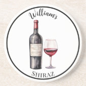 Dessous de verre Lover à vin rouge - Vin personnal (Devant)