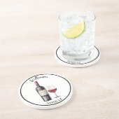 Dessous de verre Lover à vin rouge - Vin personnal (Côté)