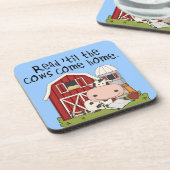 Dessous-de-verre Lu 'jusqu'aux vaches venez à la maison (Côté gauche)