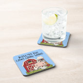 Dessous-de-verre Lu 'jusqu'aux vaches venez à la maison (Côté Droit)