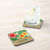 Dessous-de-verre Luana Aquarelle Tropical Vivid Floral (Côté Droit)