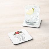 Dessous-de-verre Luc 2:10-11 Écriture de Noël Poinsettia (Côté Droit)