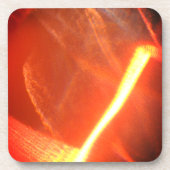 Dessous-de-verre Lumière chaude blanche or sur le verre (Devant)