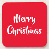 Dessous-de-verre Lumineux moderne rouge blanc ensemble 6 Joyeux Noë (Devant)